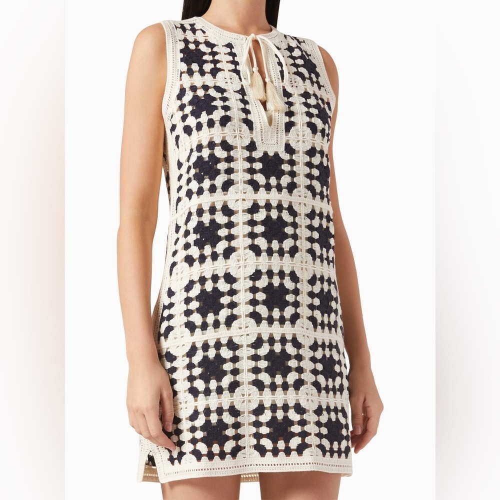 NWT Revolve Frame Crocheted Cotton-Blend Women's Mini Dress Size Small